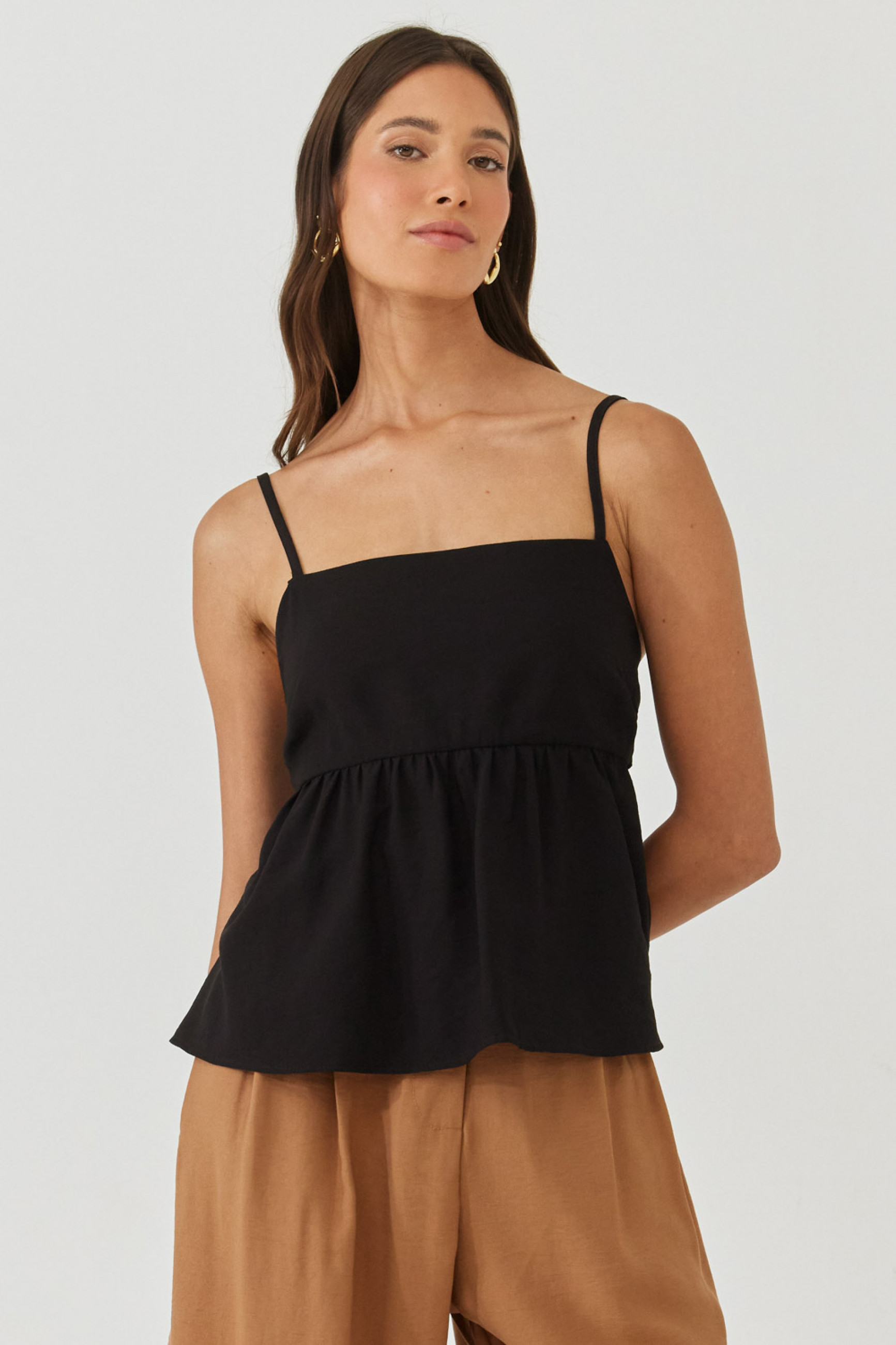 Regata com Amarração nas Costas Preto