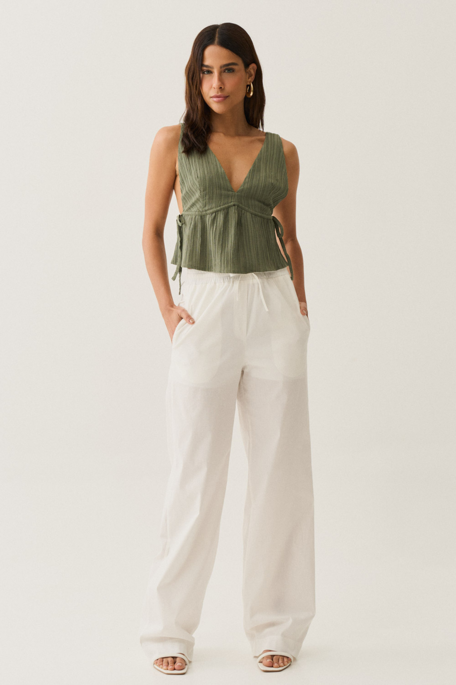 Calça Tricoline Zoe Off White