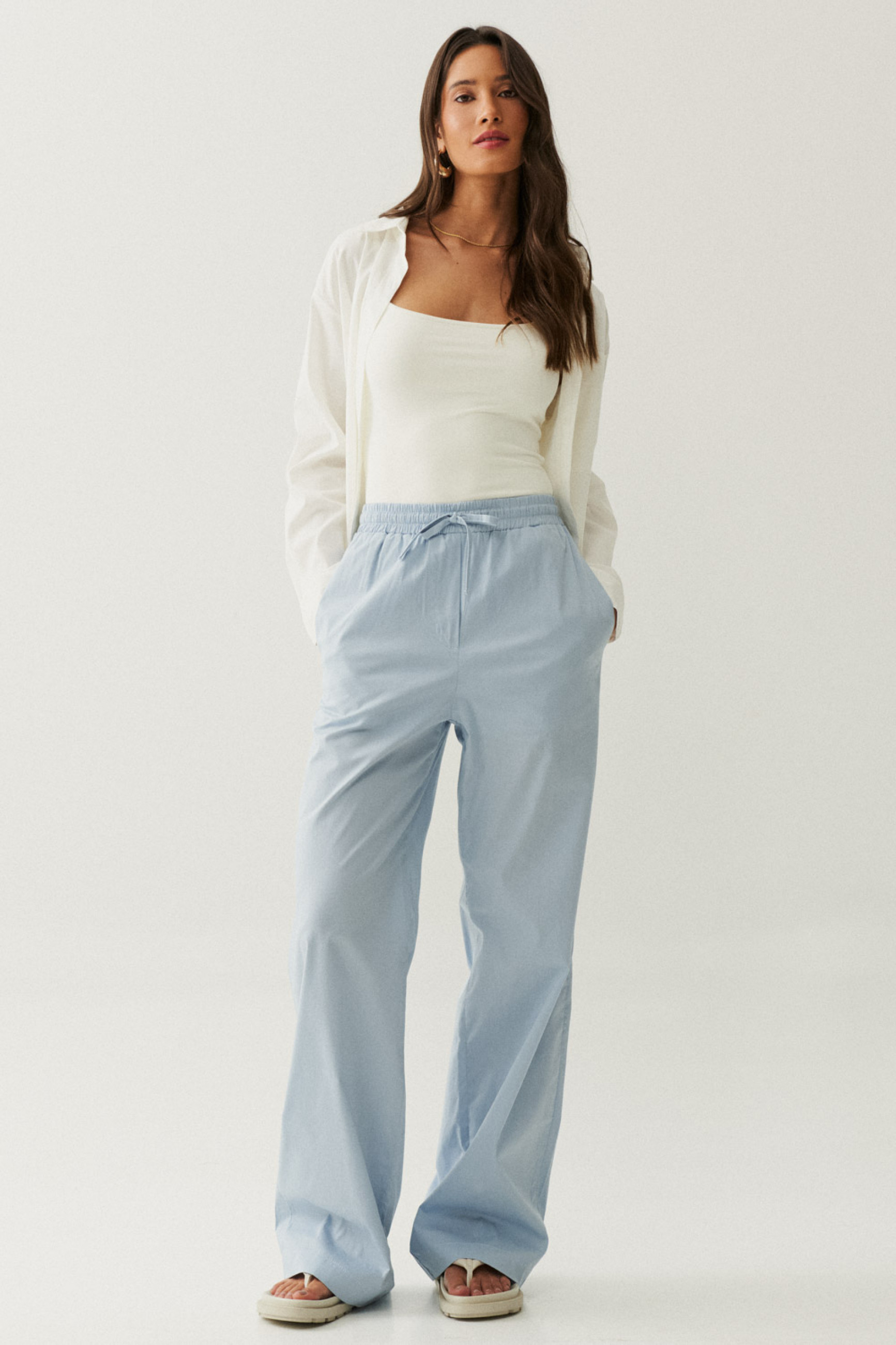 Calça Tricoline Zoe Azul