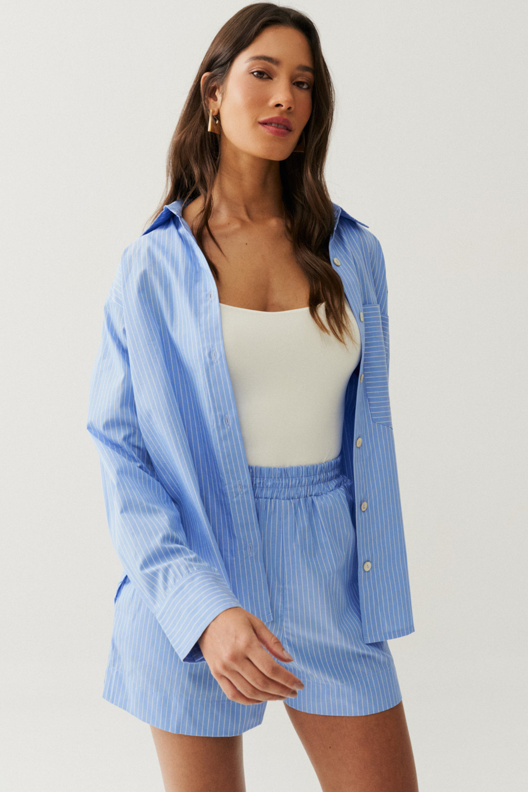 Camisa Listrada Azul