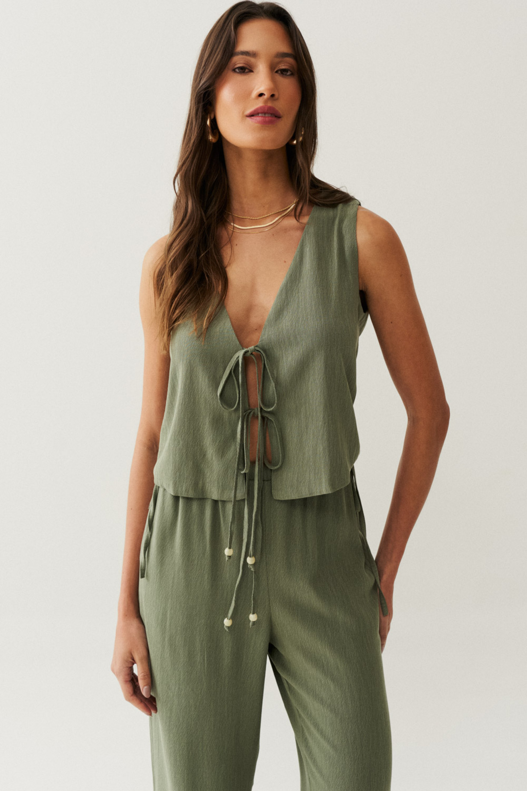 Colete Amarração Livia Verde Militar