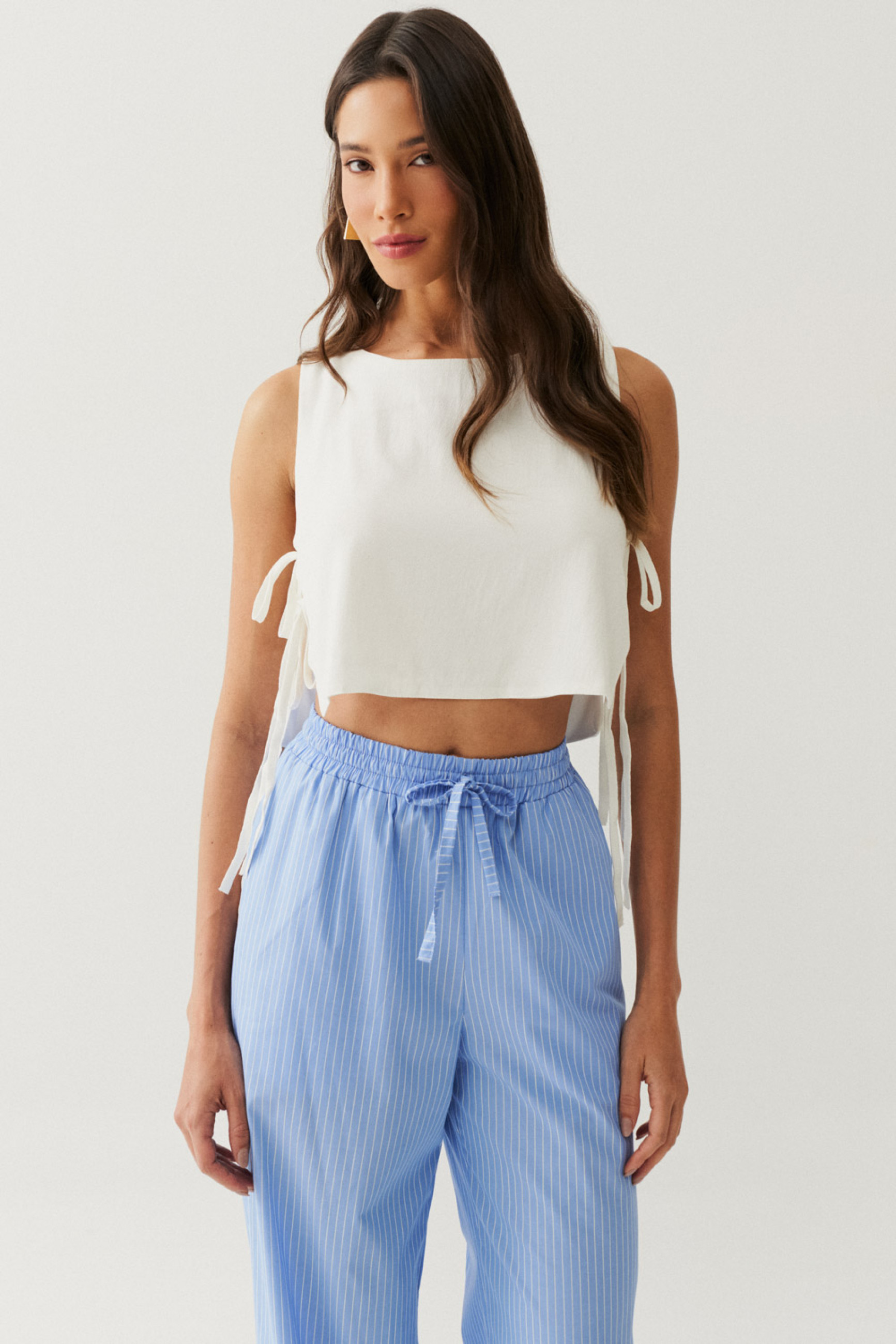 Regata Amarração nas Laterais Nina Off White