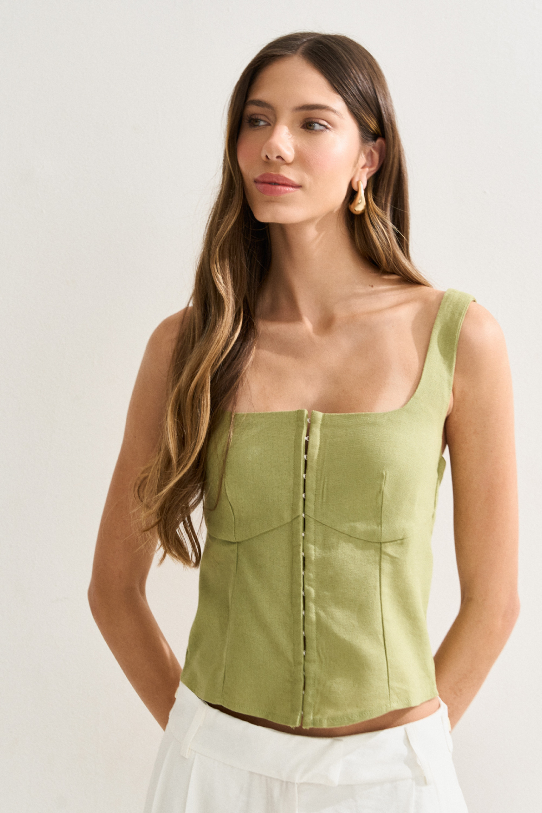 Regata Corset Lina Verde Avocado