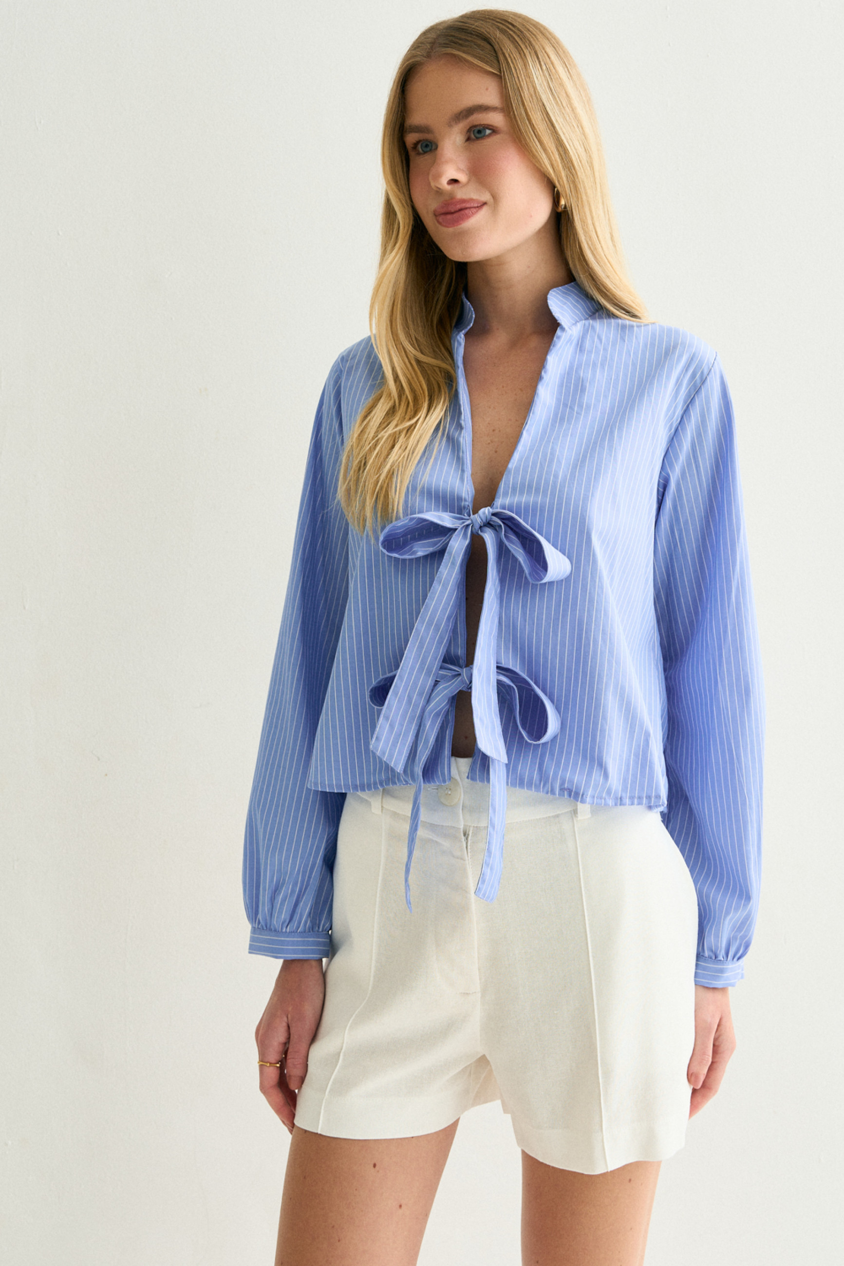 Camisa Listrada Camille Azul