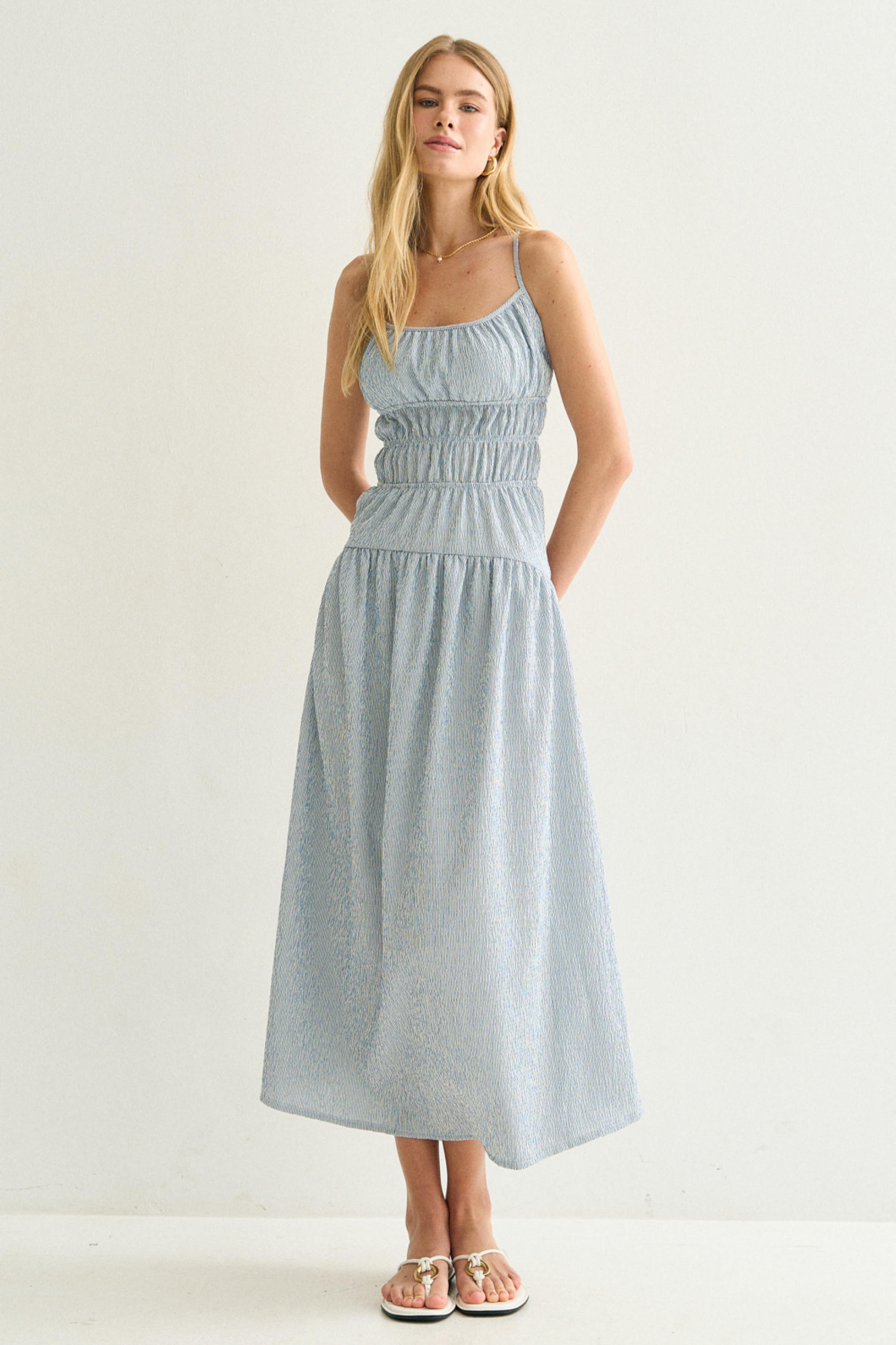 Vestido Midi Solana Azul