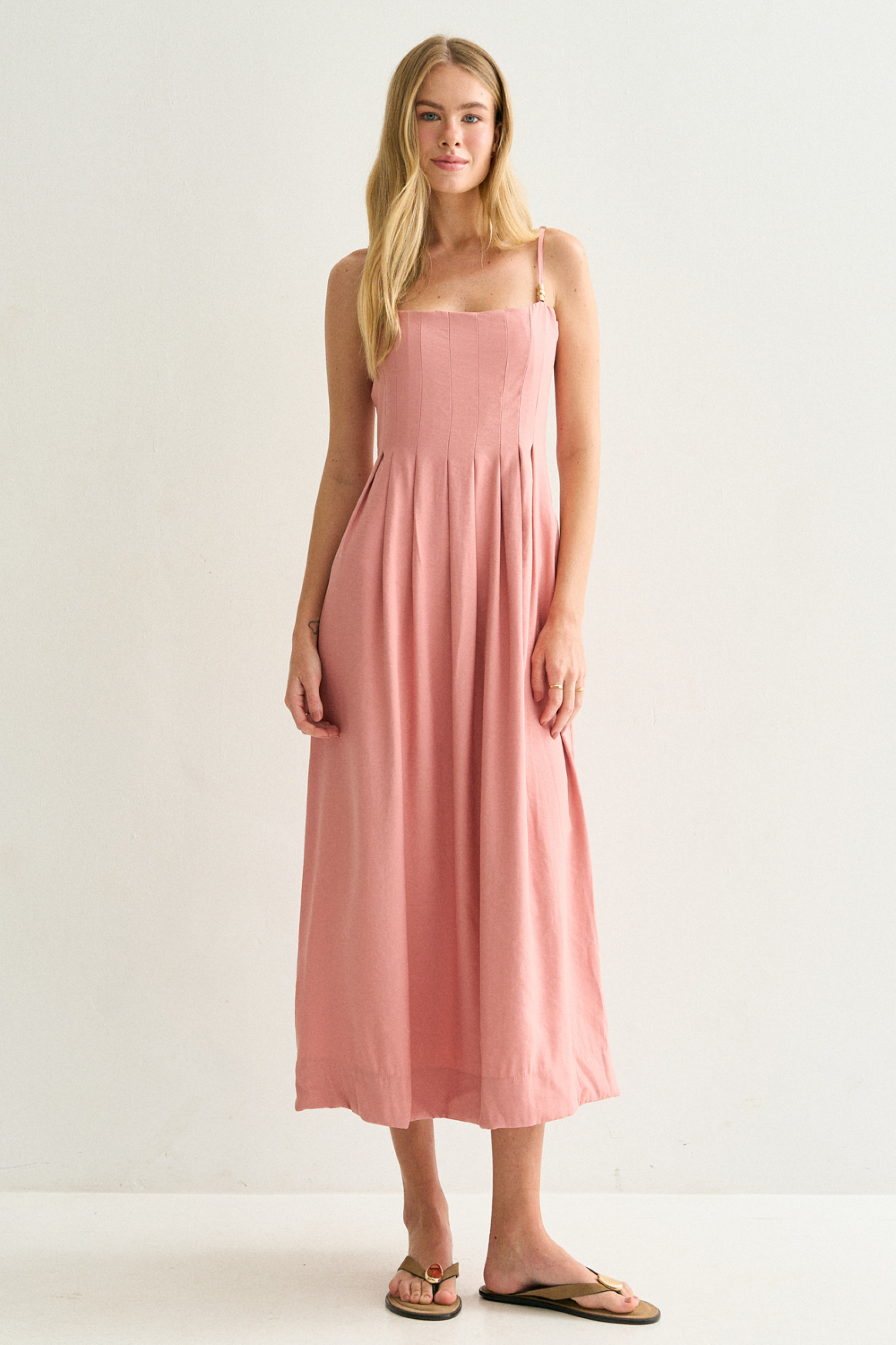 Vestido Midi Melissa Rosa