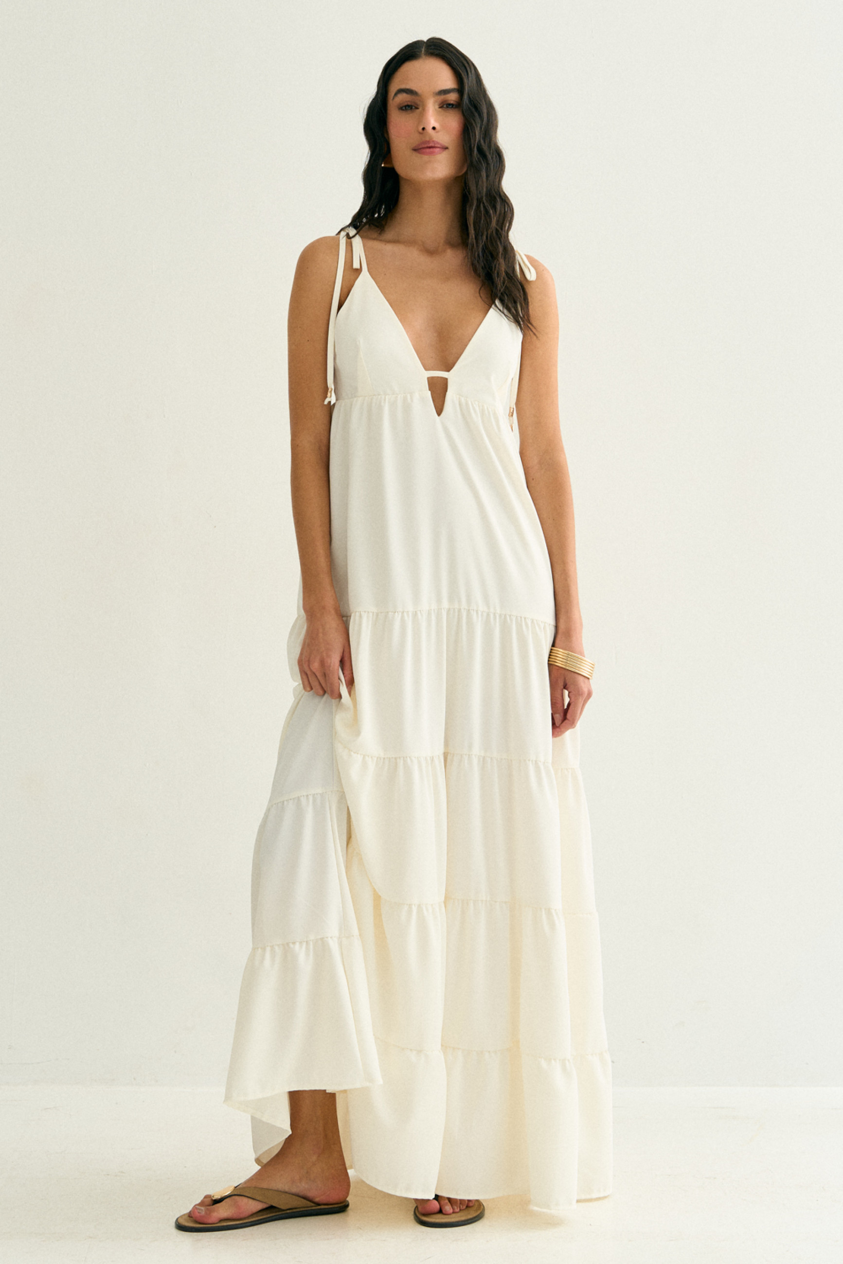Vestido Luna Longo Off White