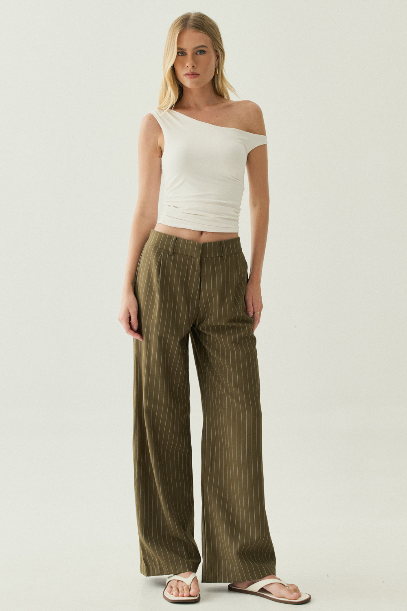 Calça Stripe Sophie Verde Militar