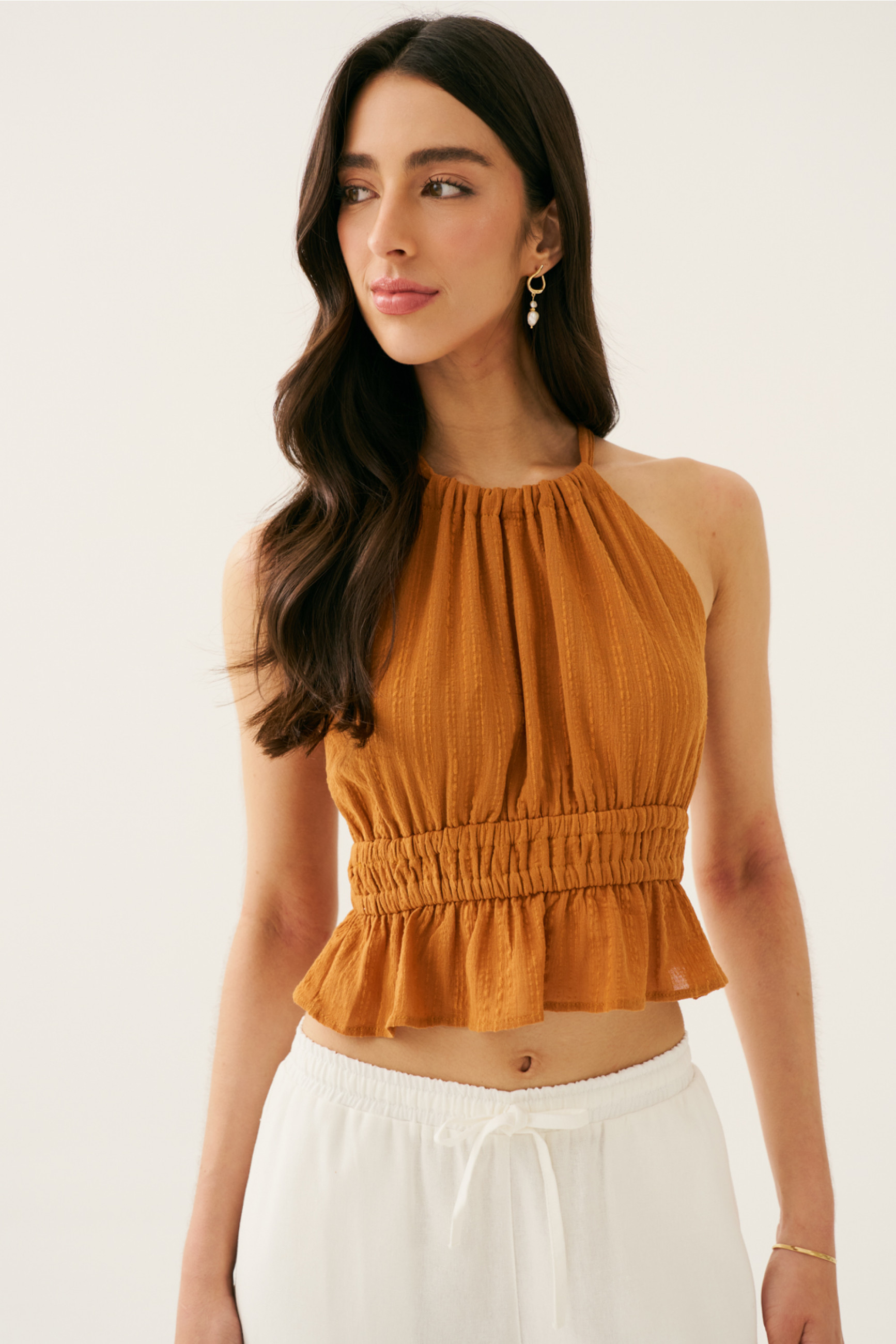 Regata Babado Vicky Terracota