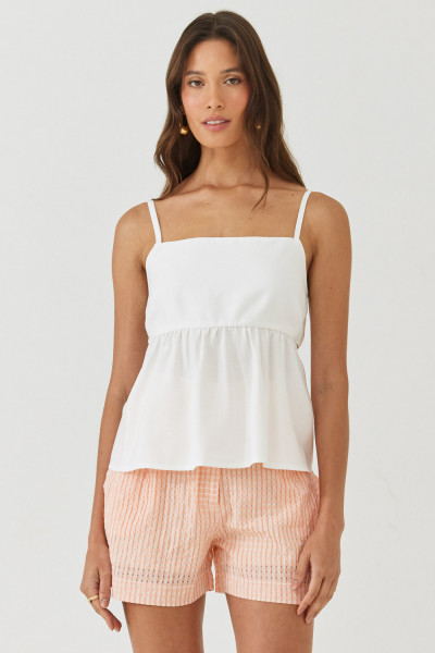 Regata com Amarração nas Costas Off White