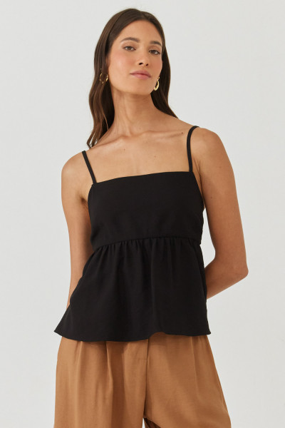 Regata com Amarração nas Costas Preto