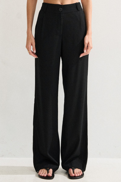 Calça Linho Alfaiataria Eva Preto