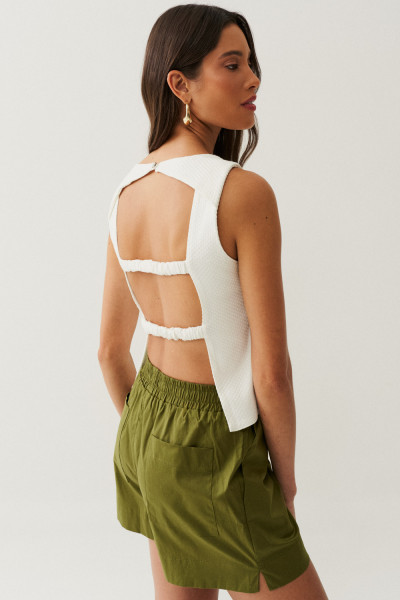 Regata Costas Vazadas Ema Off White