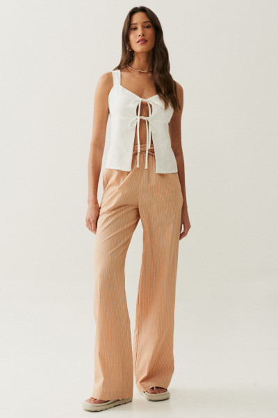 Calça Maya Listrada Bege