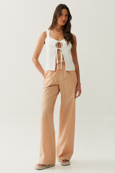 Calça Maya Listrada Bege