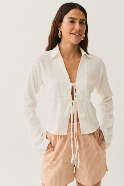 Camisa Amarração Chloe Off White