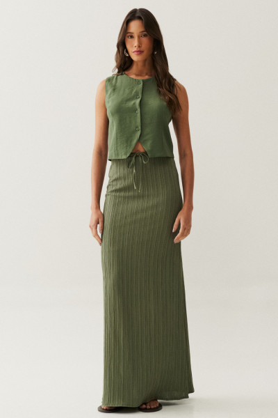 Saia Jade Verde Militar