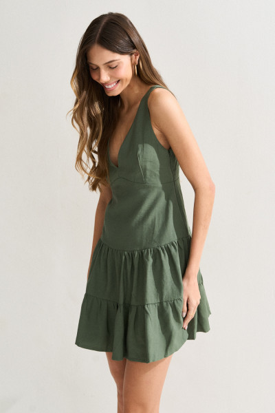 Vestido Três Marias Maju Verde Árvore