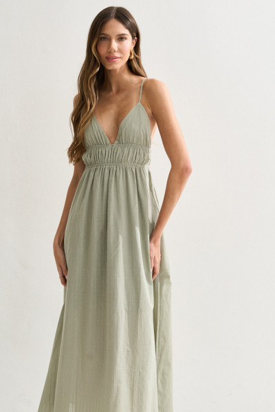 Vestido Midi Olivia Avocado Claro