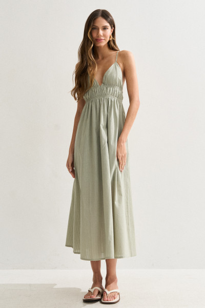 Vestido Midi Olivia Avocado Claro