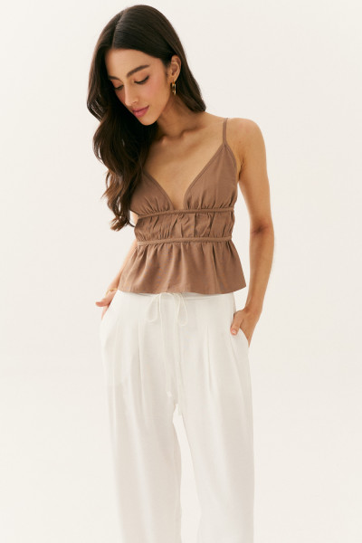 Regata Elastex Hanna Café com Leite