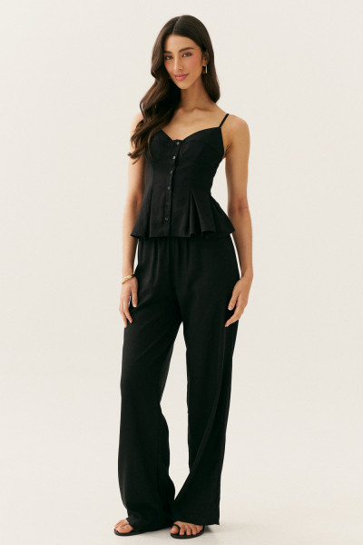 Regata Plissada Julia Preto