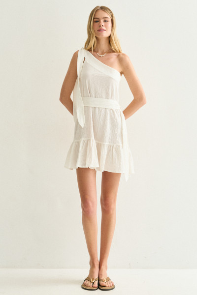 Vestido Um Ombro Iara Off White