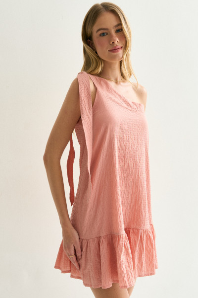 Vestido Um Ombro Iara Rosa