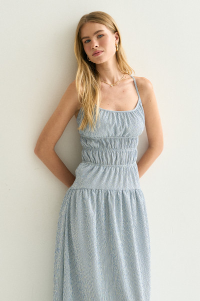 Vestido Midi Solana Azul