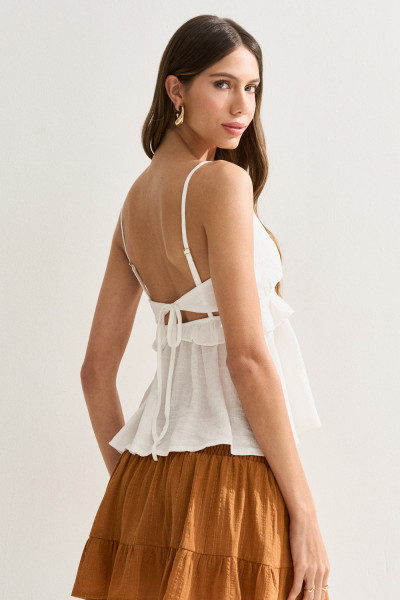 Regata Babado Flora Off White