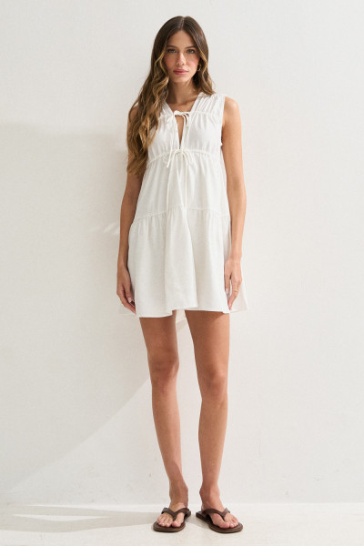 Vestido Amarração Priscila Off White