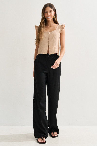 Blusa Babado Gaby Bege