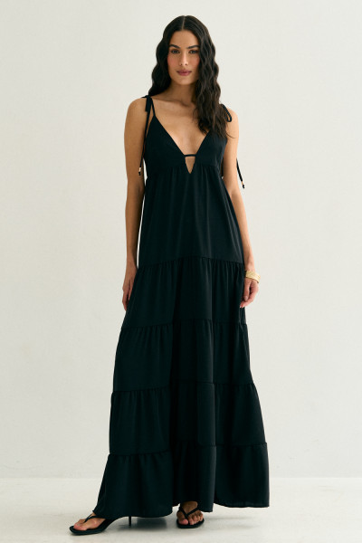 Vestido Luna Longo Preto