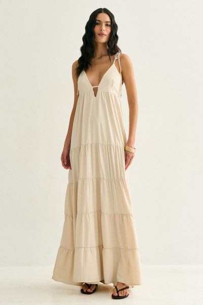 Vestido Luna Longo Natural