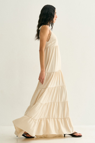 Vestido Luna Longo Natural