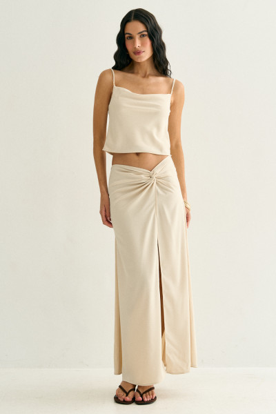 Conjunto Regata e Saia Calla Natural