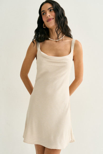 Vestido Curto Valentina Natural