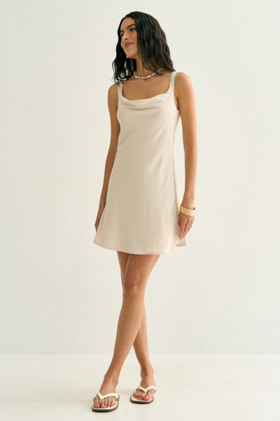 Vestido Curto Valentina Natural