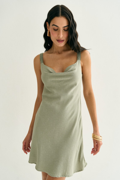 Vestido Curto Valentina Avocado Claro