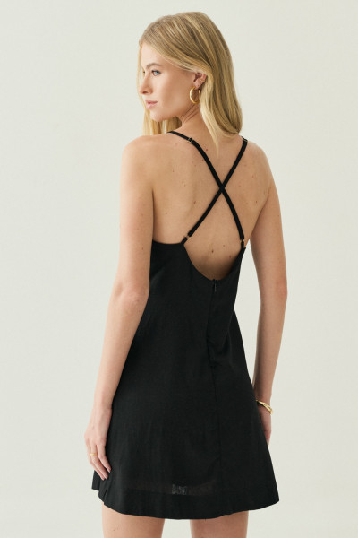 Vestido Costas Cruzadas Anna Preto