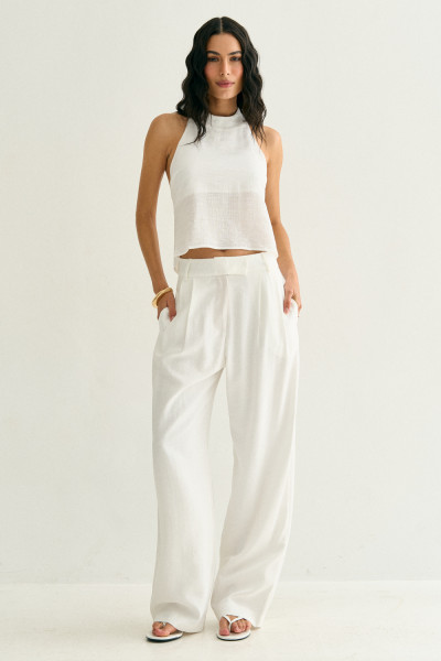 Calça Alfaiataria Ella Off White