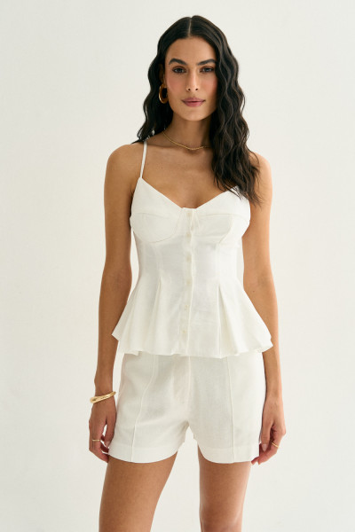 Regata Plissada Julia Off White