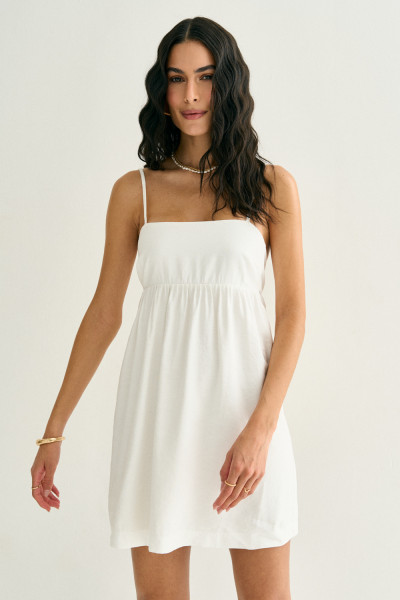 Vestido Amarração nas Costas Eloise Off White