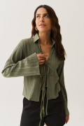 Camisa Amarração Chloe Verde Militar