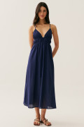 Vestido Midi Olivia Azul Marinho