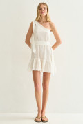 Vestido Um Ombro Iara Off White