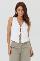 Colete com Amarração Off White
