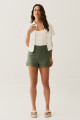 Mini Shorts Lana Verde Militar