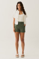 Mini Shorts Lana Verde Militar