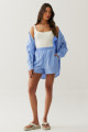 Shorts Bea Listrado Azul
